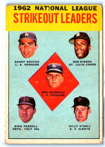 1963 topps 1962 leaders - #9,